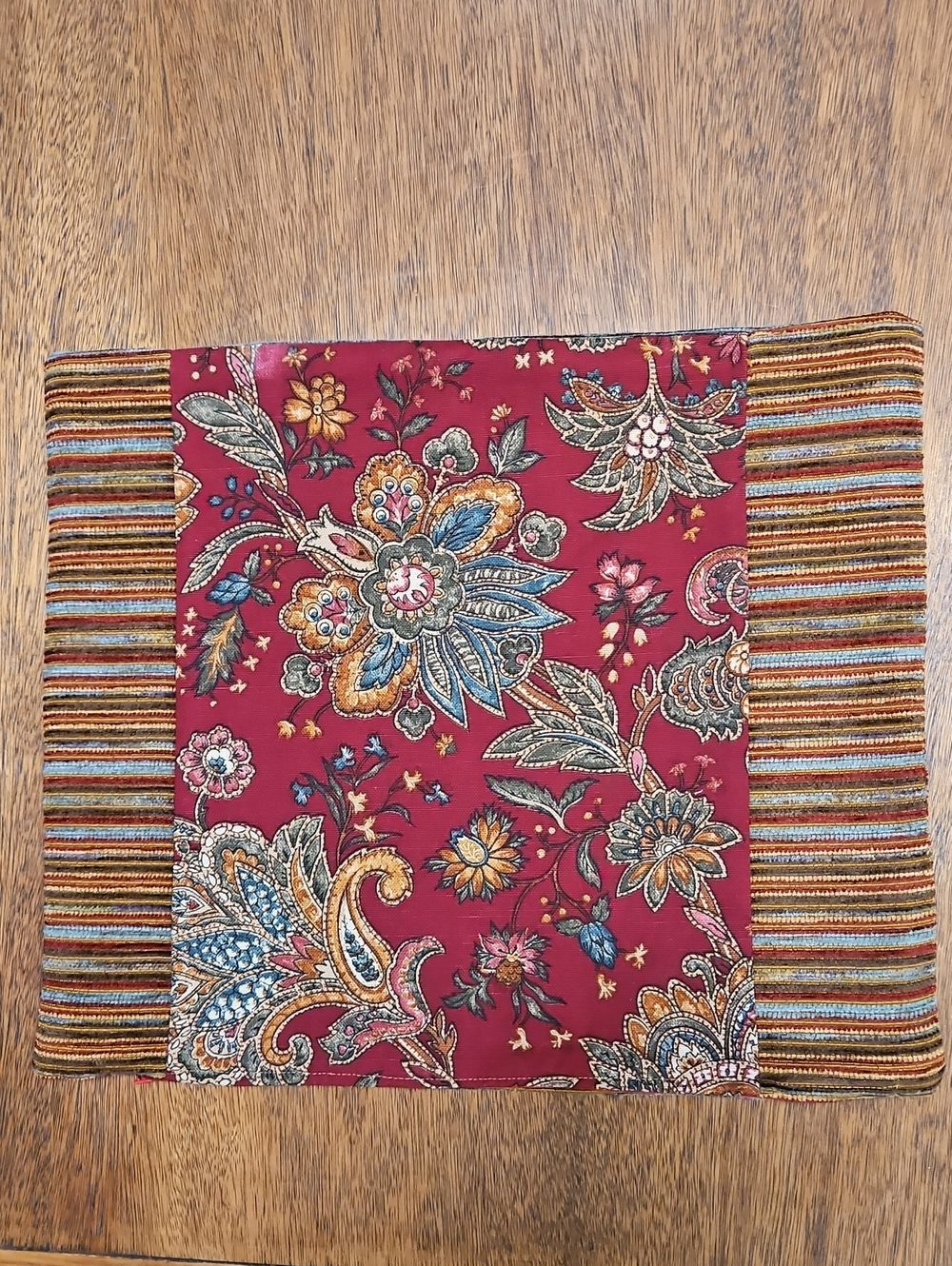 Home Accents Red Floral Paisley - Accent Pillow.